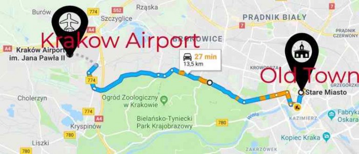 krakow-airport-old-town