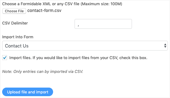 File Upload Import