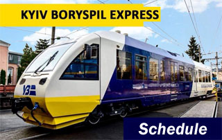 Kyiv - Boryspil Express Train Schedule 