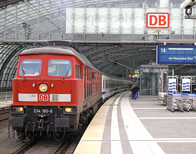 Berlin-Warszawa-Express train at Berlin