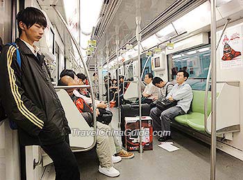 Inside the Subway Train, Shanghai
